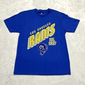 Junk Food Brand Los Angeles Rams NFL Men's Medium T-Shirt Sport Blue NFC